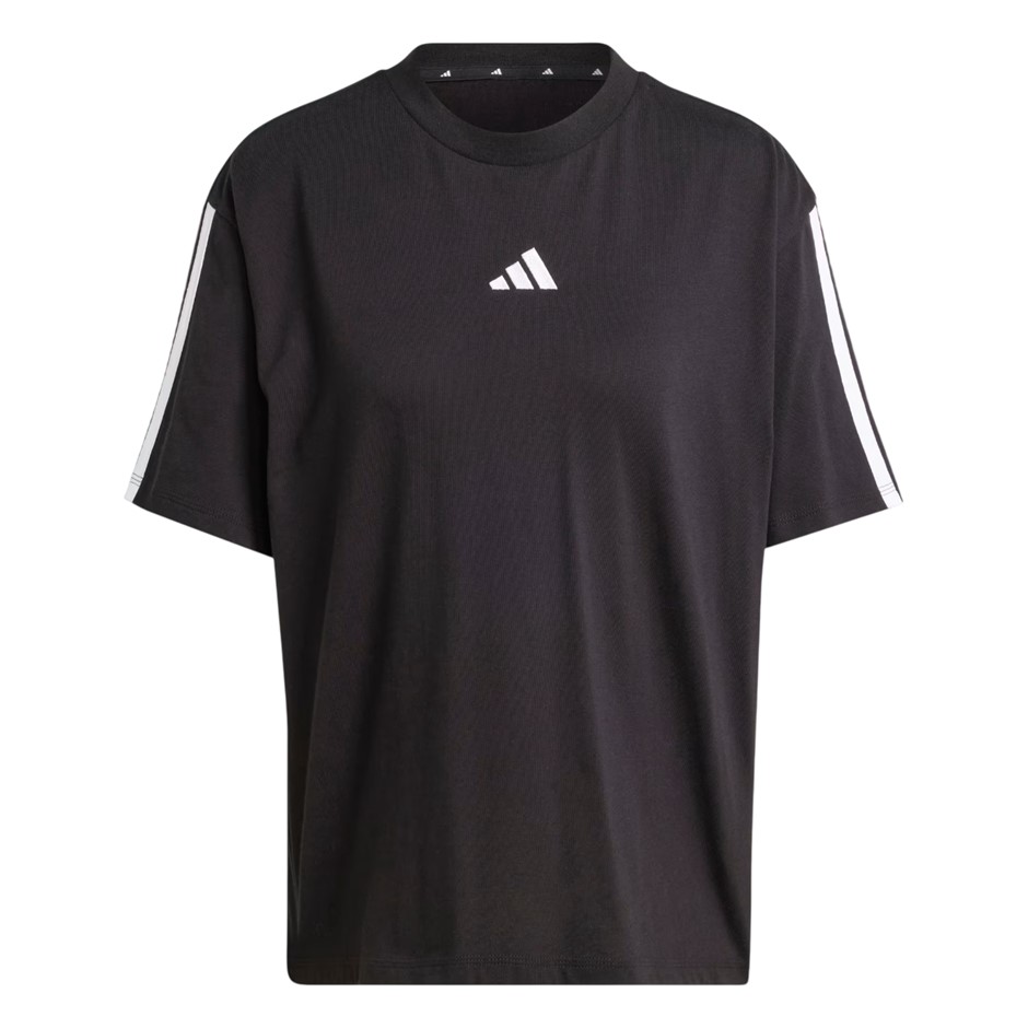 ADIDAS Women's 3S SJ BF Tee, Size AU XL, Cotton, Black/White, JC5960.