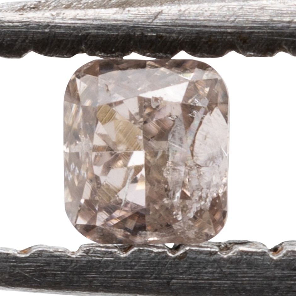 0.06ct Natural Untreated Champagne Pink Diamond