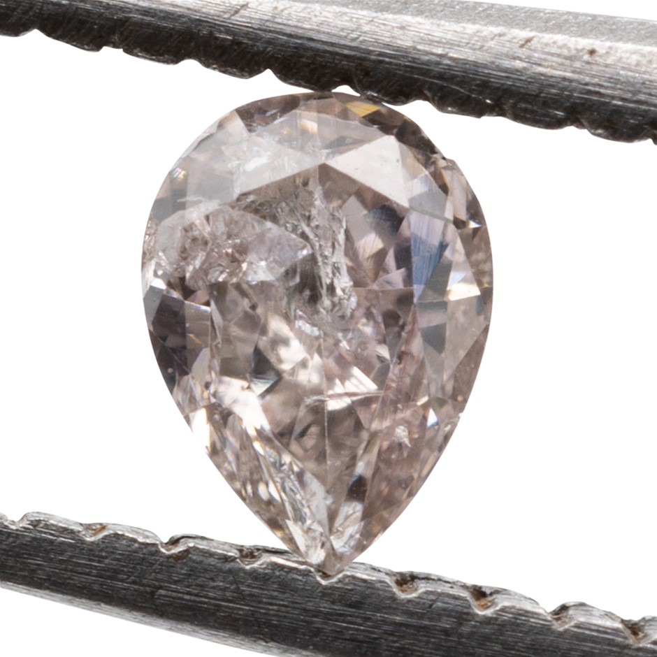 0.14ct Natural Untreated Champagne Pink Diamond