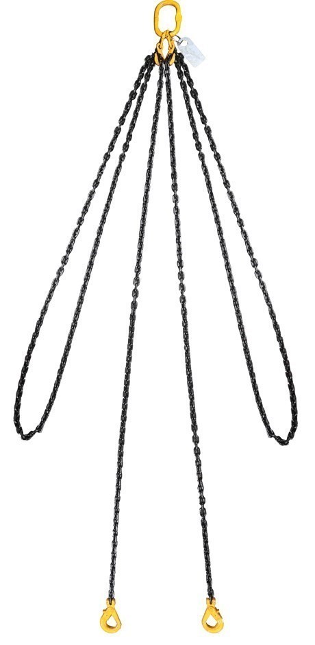 Lifting Chain Sling, 2Leg, WLL 3500kg, 8mm Chain x 6M c/w Clevis Self Locki