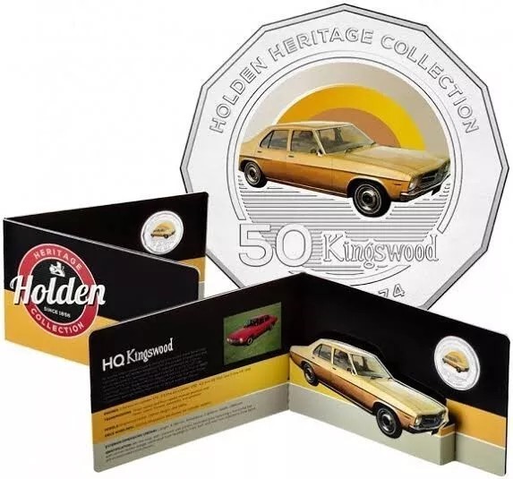 2016 UNC 50c HOLDEN HERITAGE COLLECTION HQ Kingswood COIN ON CARD