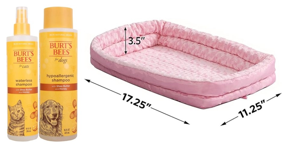 BUNDLE of 3 items: BURT'S BEES Pet Care: Waterless Cat Grooming Spray (295m