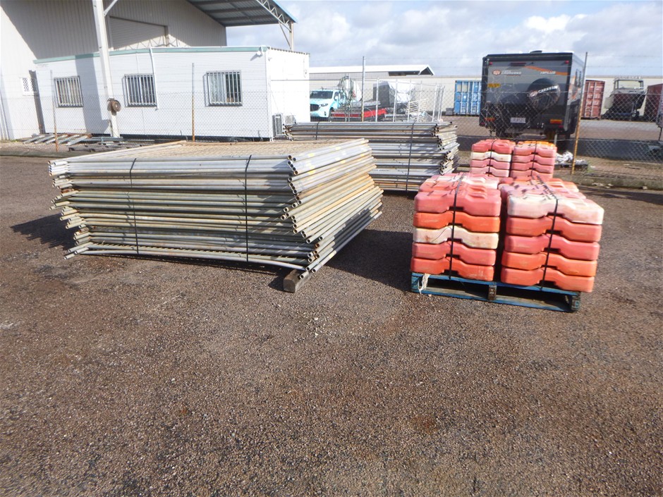 Galvanised Temporary Fence Panels and Bases