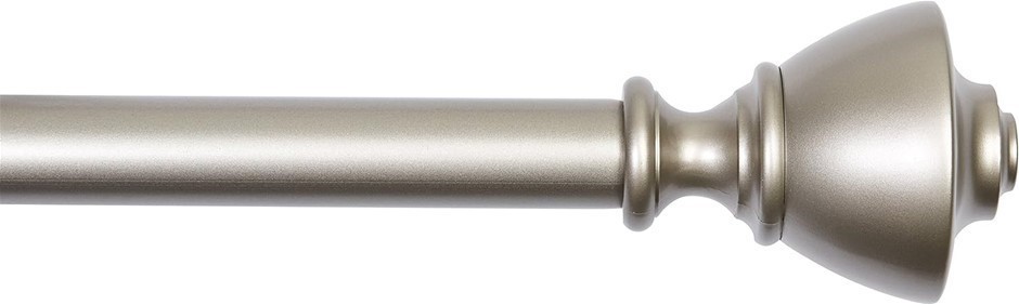 AMAZON BASICS 1-Inch Wall Curtain Rod with Urn Finials, 36 to 72 Inch, Nick