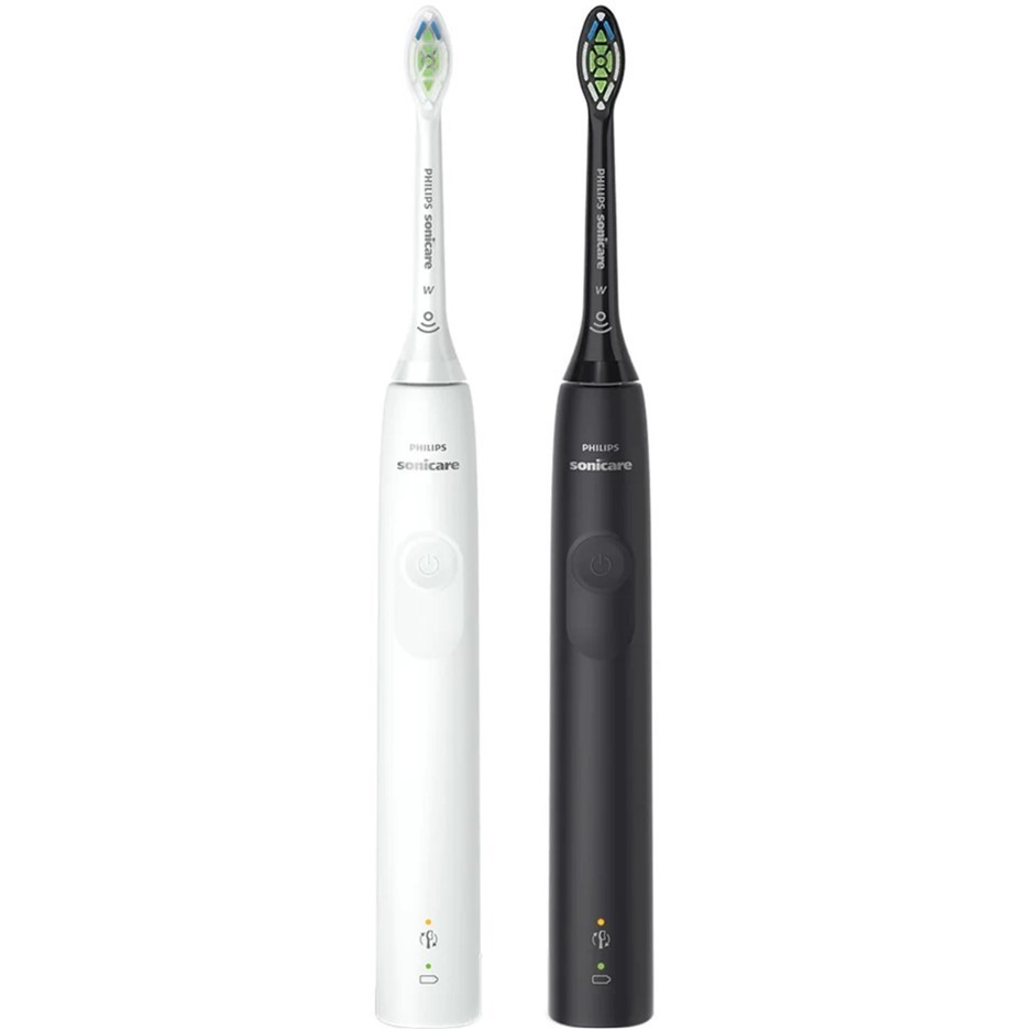 PHILIPS Sonicare 3100 2pk Electric Toothbrush Bundle, Black & White. NB: Mi
