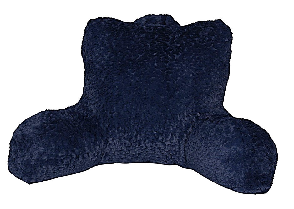 SUTTON PLACE Whisper Lounge Back Rest & Reading Pillow Cushion, Navy.