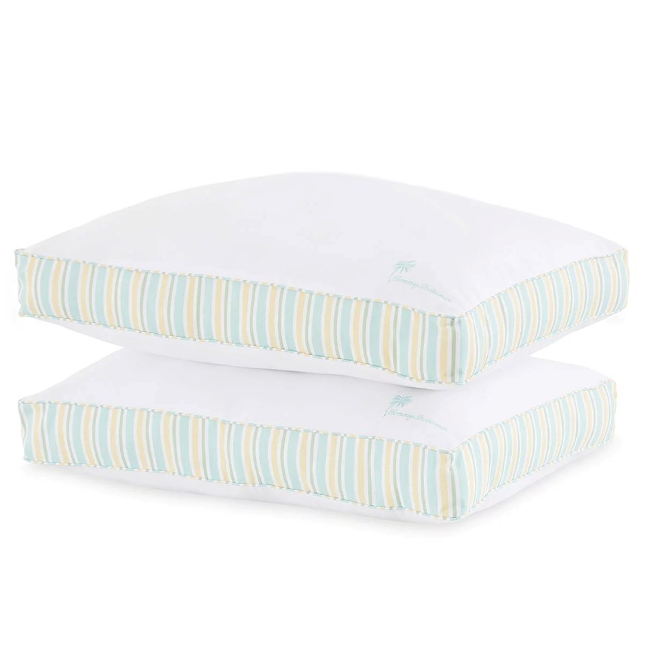 TOMMY BAHAMA 2pk Colossal Pillow, Yellow Green. NB: Not in original packagi