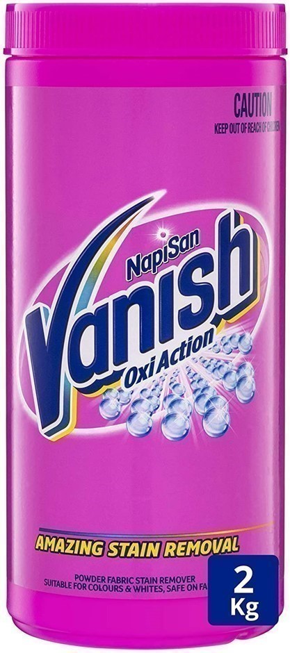 2 x VANISH Napisan OxiAction Fabric Stain Remover Powder, 2kg. NB: Damaged