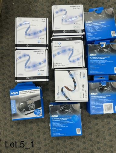 SMART LEF Lights & FM Transmitter w/ hands fee calling & USB Charging