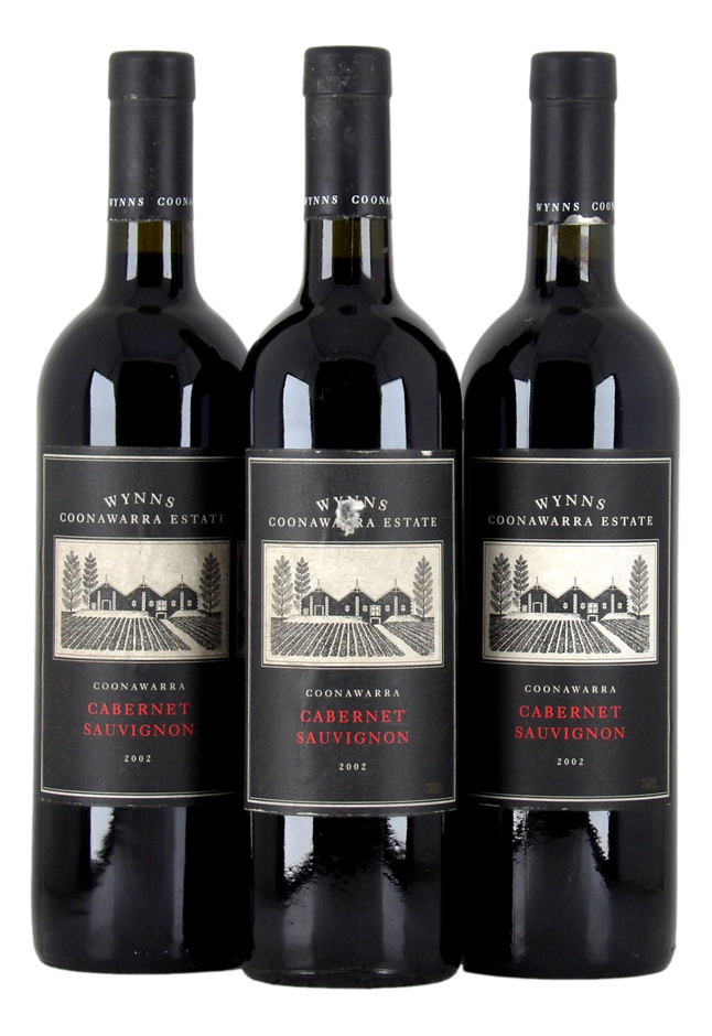 Wynns Cabernet Sauvignon 2002 (3x 750mL), Coonawarra.
