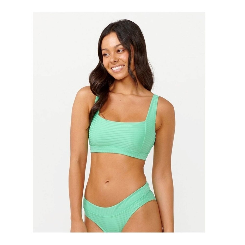 RIP CURL Women's Premium Surf D-DD Crop Bikini Top, Size 2XL, Aqua. RRP: $8
