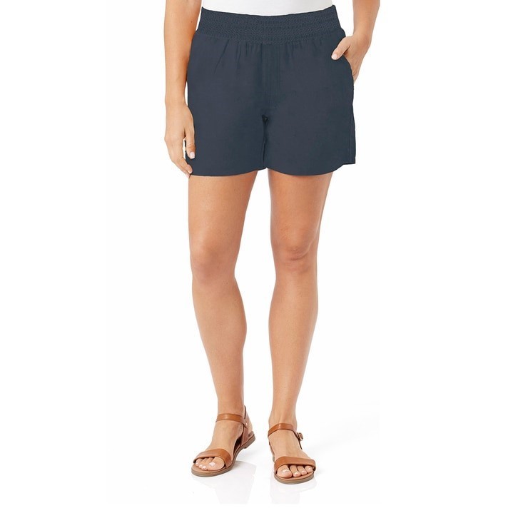 BRIGGS Women's Linen Short, Size XL, Navy.  Buyers Note - Discount Freight