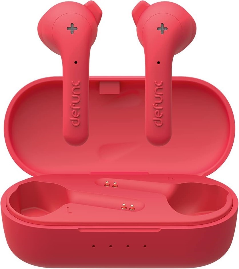 DEFUNC True Music Wireless Bluetooth Earbuds, Red.  Buyers Note - Discount