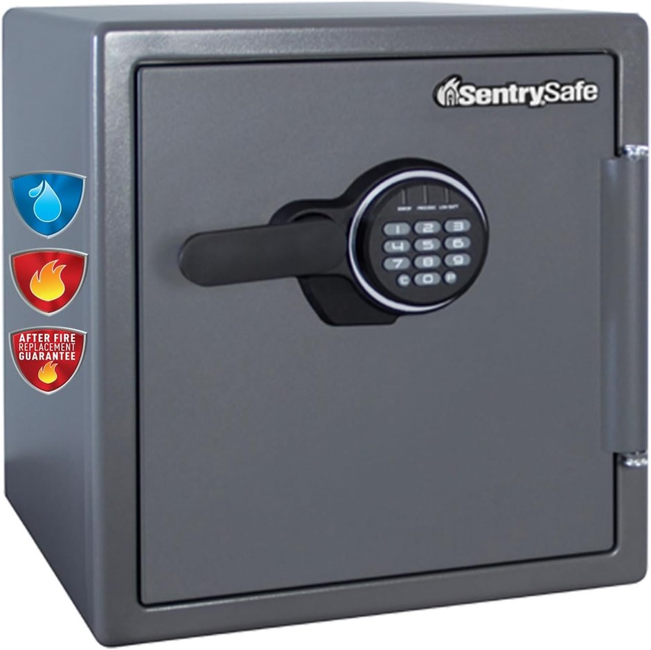 SENTRY SAFE SFW123FSC - Fireproof, Waterproof Safe Box with Electronic Keyp