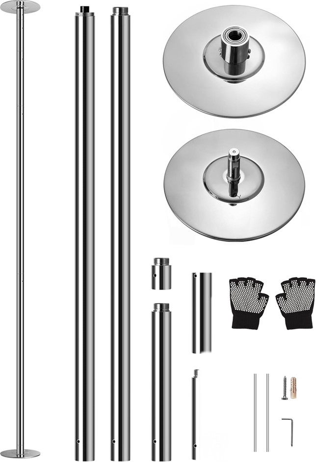 SERENELIFE 45mm Fitness Dance Pole – Static & Spinning Modes, Heavy-Duty R