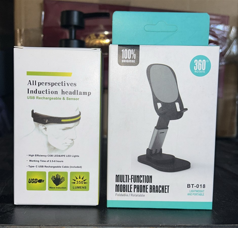 1x LED Headlamp, 1x Phone Holder