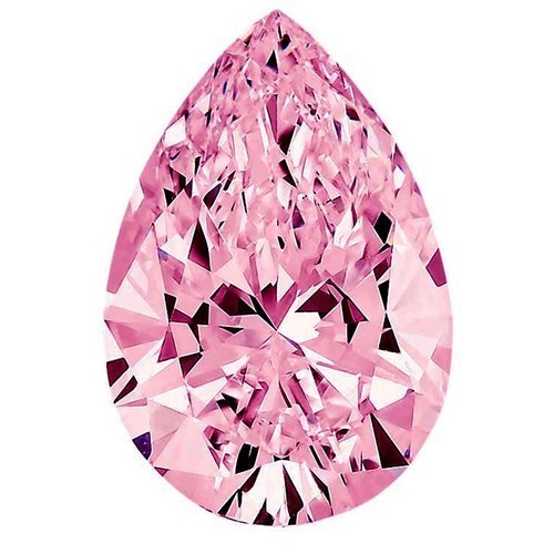 0.10 carat pink pear shape fancy diamond