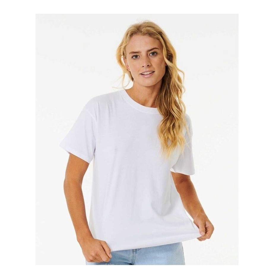 RIP CURL Women's Classic Relaxed T-Shirt, Size XL, Optical White. RRP: 50.