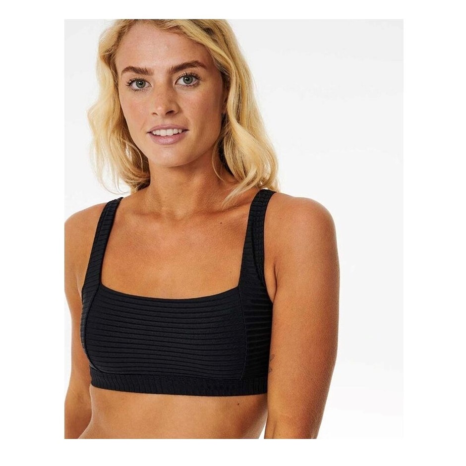 RIP CURL Women's Premium Surf D-DD Crop Bikini Top, Size 2XL, Black. RRP: $