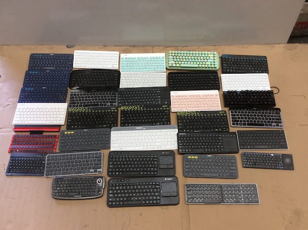Logitech Mixed Brand and Model Computer Keyboards (Lot of 33)