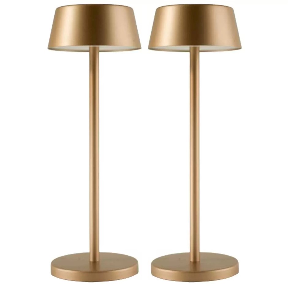 DAWNRISE LED Table Lamp With Touch Switch, 2 Pack, Satin Gold.