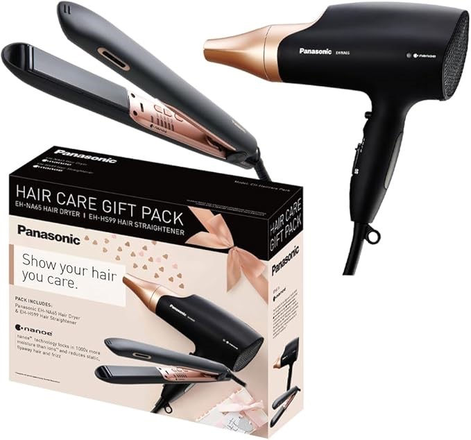 PANASONIC Nanoe Hair Dryer and Nanoe Hair Straightener Gift Pack.