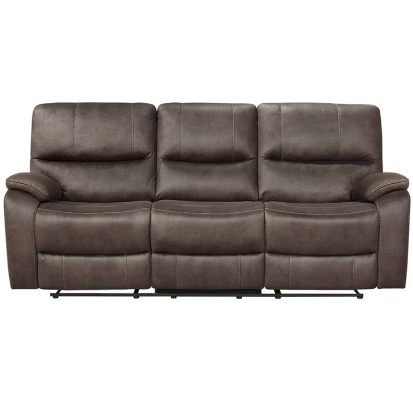 BARCALOUNGER Fabric Reclining Sofa. NB: Minor use, not in box.