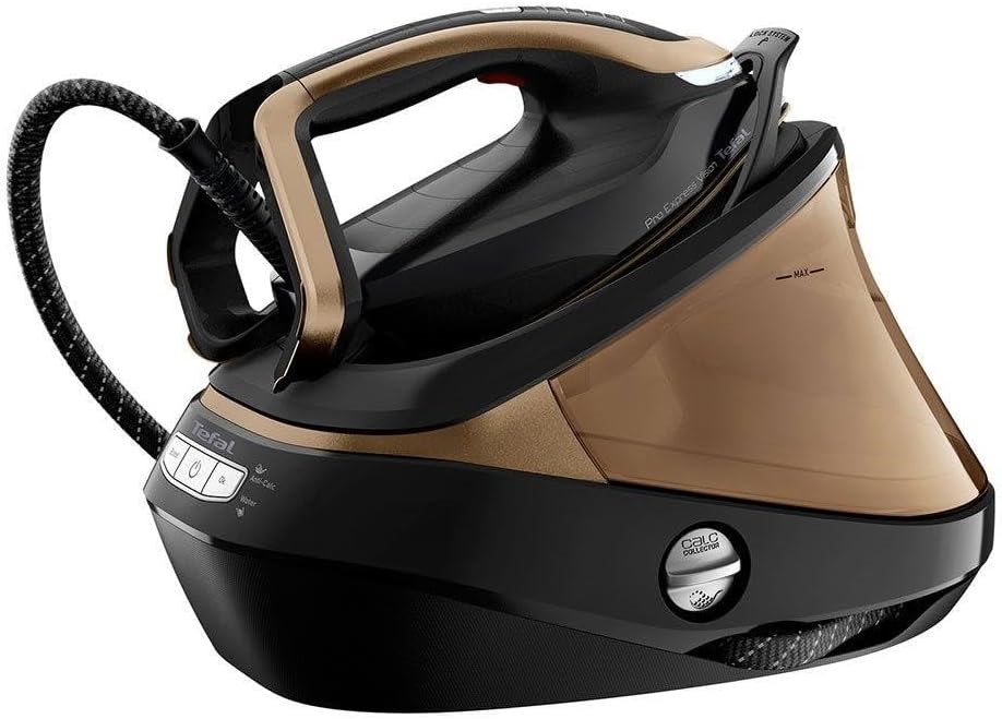 TEFAL Pro Express Vision 2 Steam Station Garment Steamer, Black/Gold.