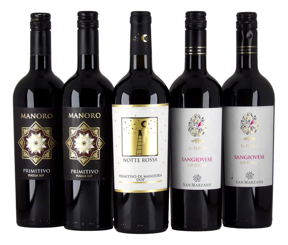 Mixed Italian Red Wine Pack (5x 750mL) Paglia