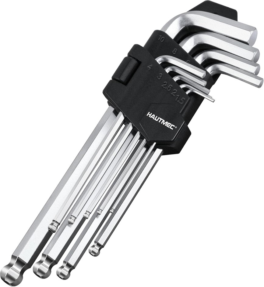 2 x HAUTMEC Hex Key Allen Wrench Sets, Ball End Hex Key Set, Metric L-Wrenc