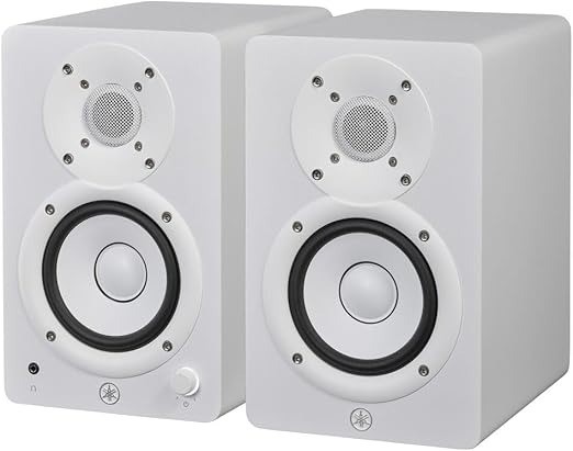 Yamaha HS4 W Compact 2-Way Powered 4.5-Inch Studio Monitor Speakers, White