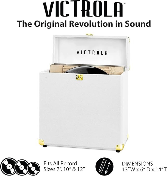 Victrola Vintage Vinyl Record Storage and Carrying Case, 1SFA