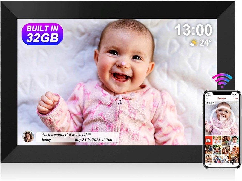 Digital Photo Frame WiFi - 10.1 Inch Smart Cloud Digital Picture Frame with