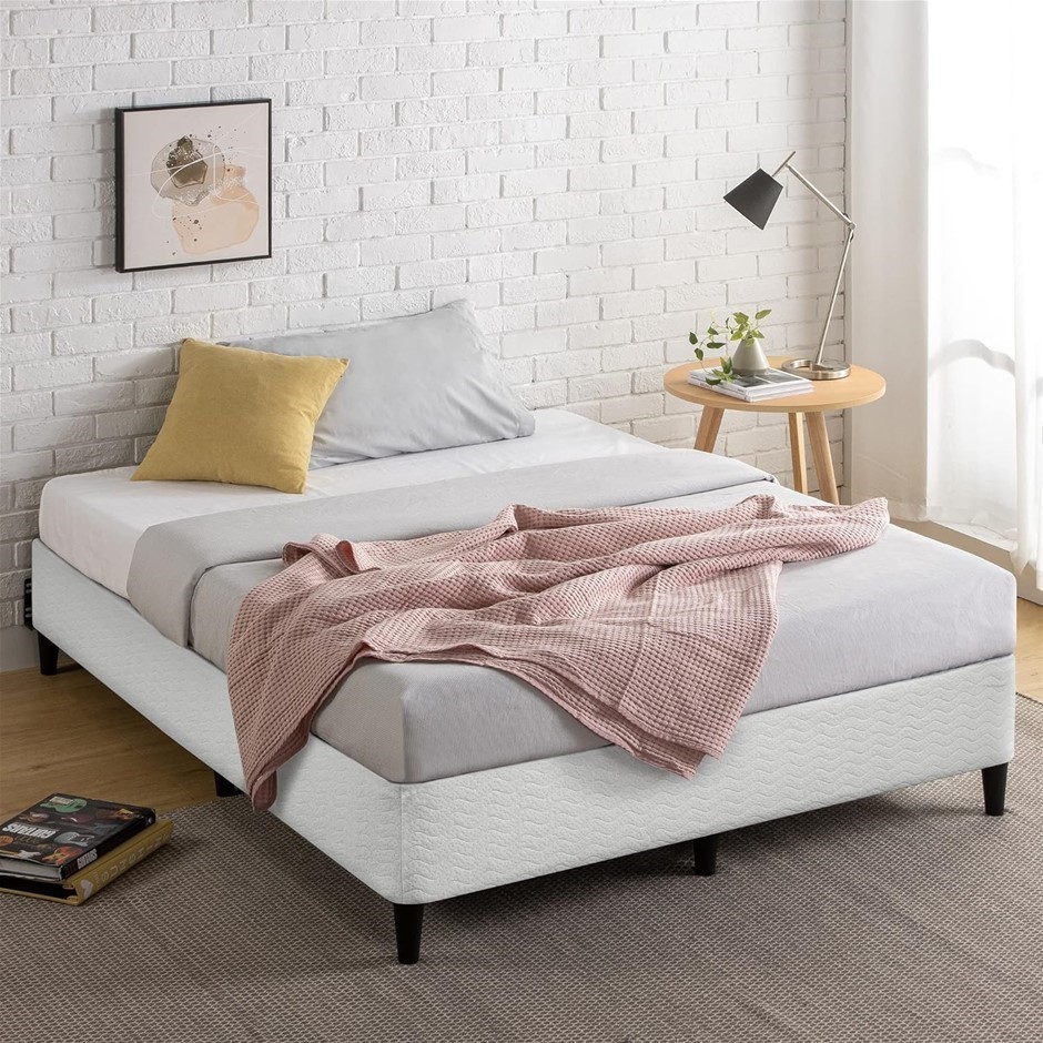 ZINUS Double Bed Base Smart Ensemble Mattress Foundation - White.