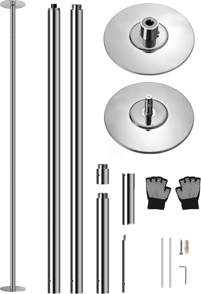 SERENELIFE 45mm Fitness Dance Pole – Static & Spinning Modes, Heavy-Duty R