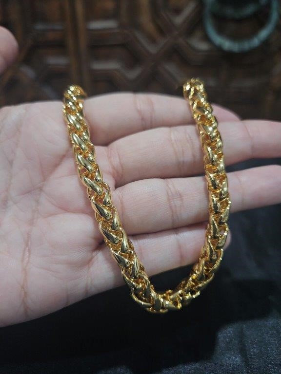 22K Yellow Gold Filled Bracelet (stamped 22K)-22cm