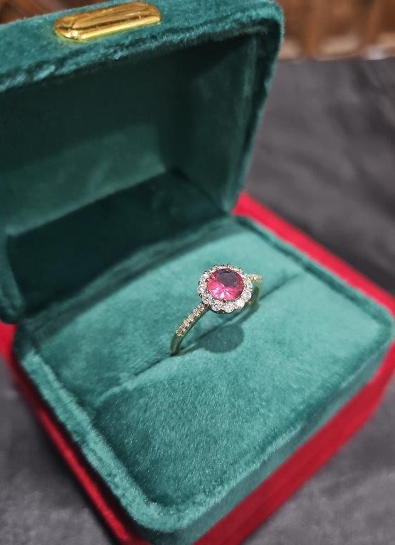 14K/Italy 1.0ct Ruby Stone Yellow Ring(stamped)Warranty Quality-8US