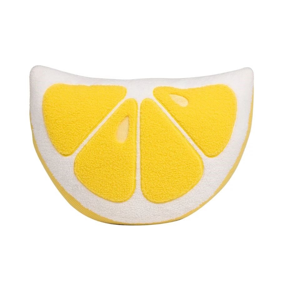 2 x BRENTWOOD ORIGINALS Fruit Shape Pillow Plush, Lemon.