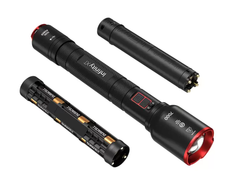 INFINITY X1 7000 Lumen Dual Power Rechargeable Flashlight. NB: Not in origi