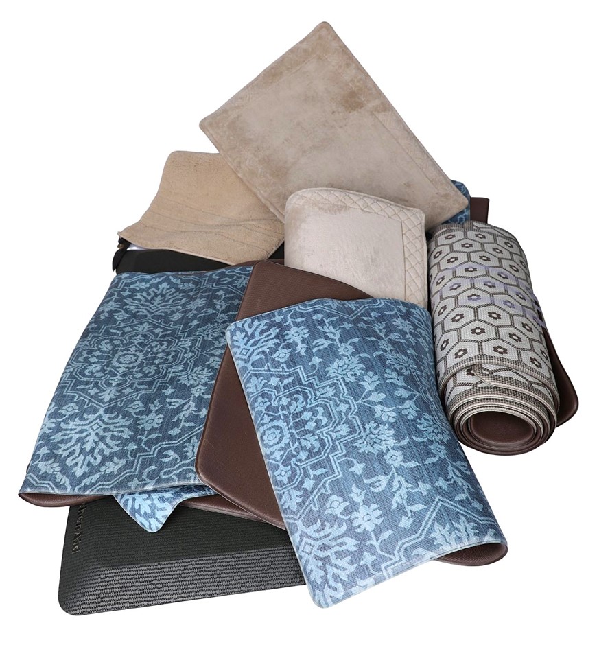 7 x Assorted Mats & Rugs, inc. KITCHENAID, SIGNATURE, And More. NB: Minor u