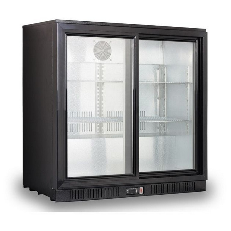 188L Double Sliding Door Bar Cooler