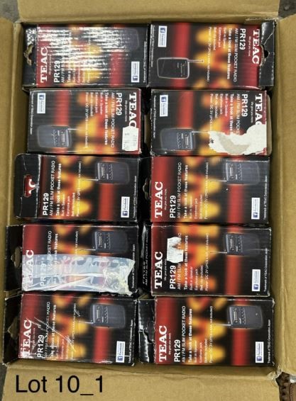 End of Lease Sale: Box of Teac radios including: