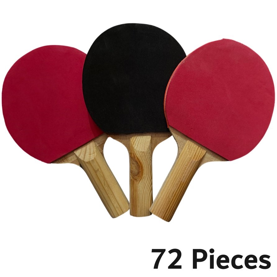 72 Pieces Ping Pong Paddles Professional Table Tennis Racquets Set Portable