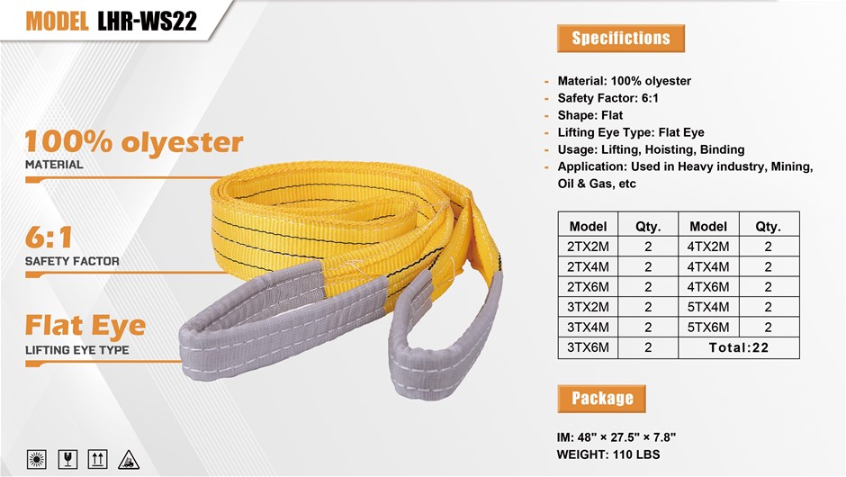 Unused 2025 Landhonor Webbing Sling LHR-WS22
