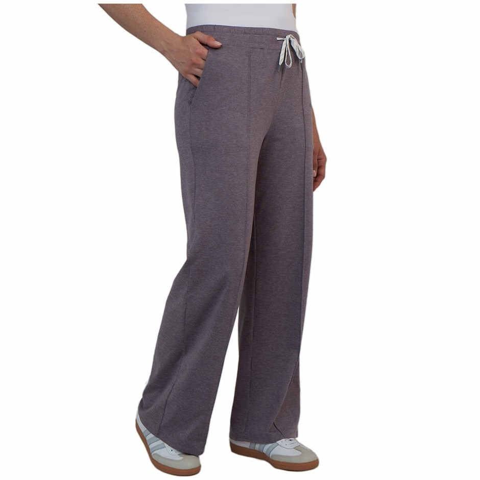 2 x SIGNATURE Women's Pintuck Pant, Size L, Purple. Buyers Note - Discount