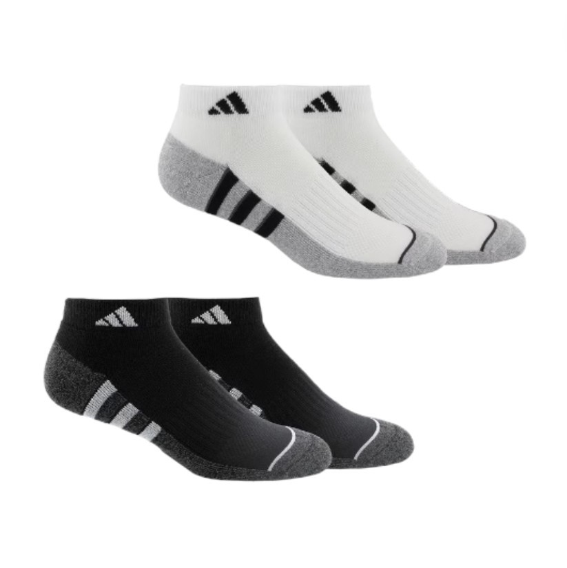 6 Pairs x ADIDAS Men's Low Cut Socks, Shoe Size 6-12, 949985. NB: image for