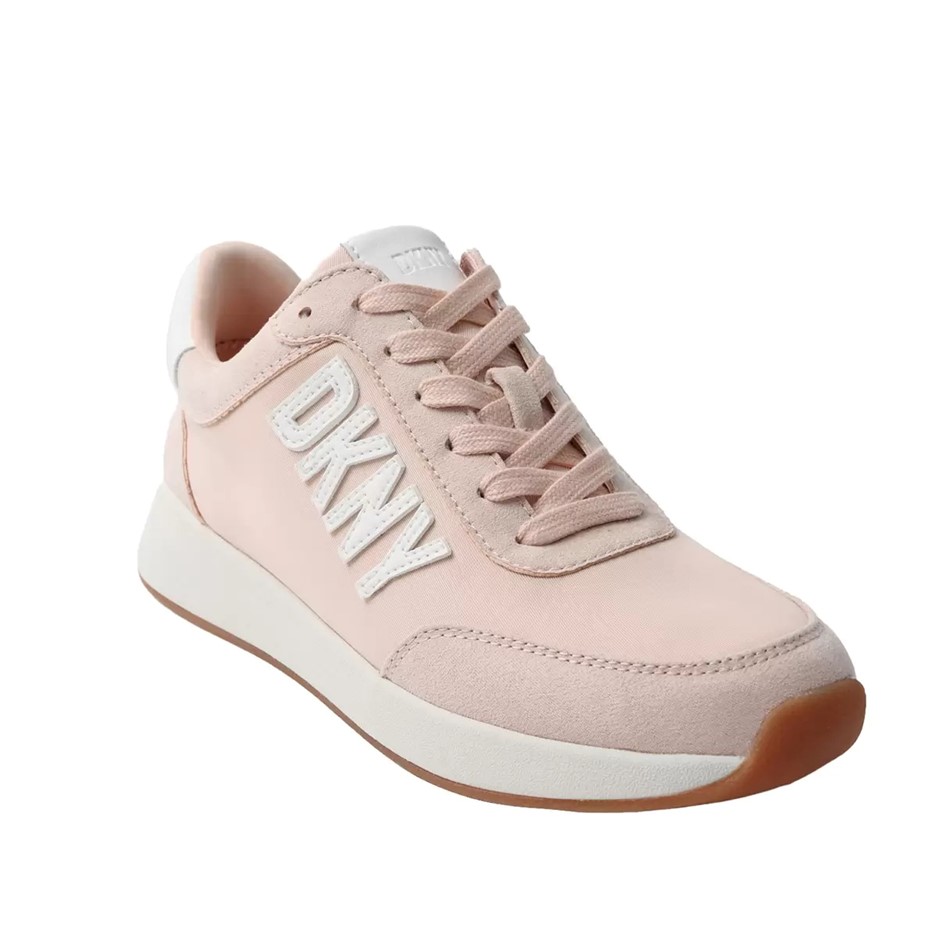 DKNY Women's Onika Lace-Up Sneakers, Size US9.5, Blush Pink. NB: faint dirt