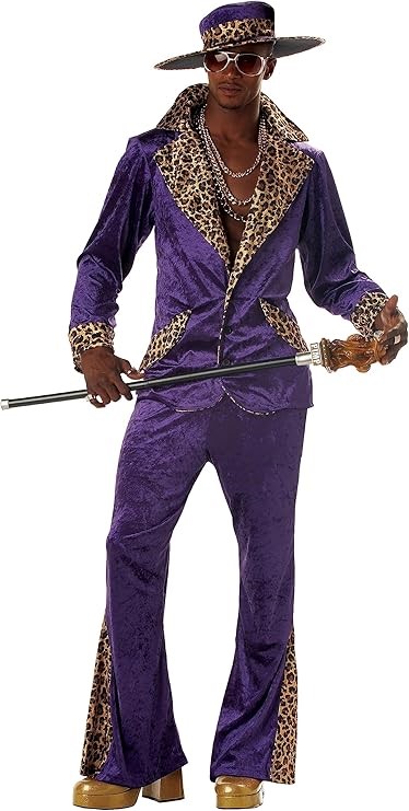 CALIFORNIA COSTUMES Adult Pimp Costume, Size Medium (40-42), Incl: Jacket,