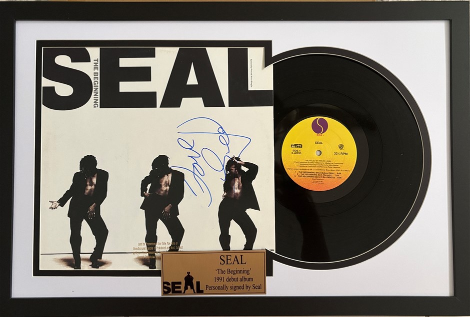 SEAL SIGNED/FRAMED FIRST ALBUM 'THE BEGINNING'
