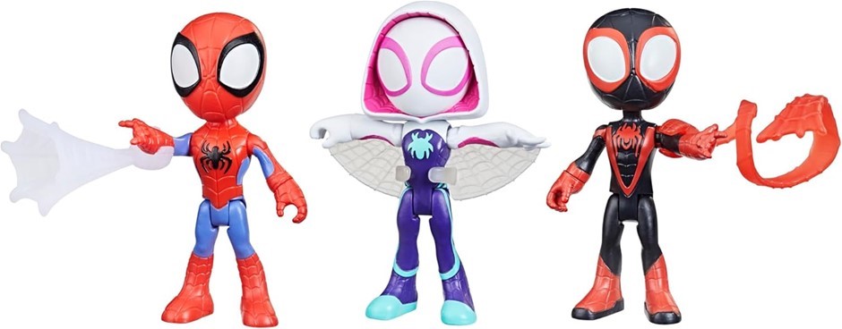 MARVEL Spidey and His Amazing Friends - Hero 3-Pack - 4" Spider-Man, Ghost-